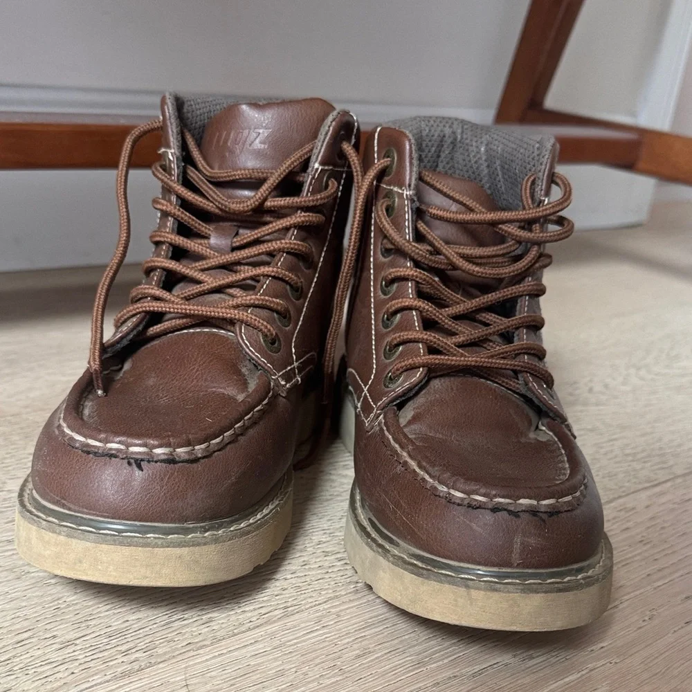 Lugz Men's Brown Leather Chukka Moc Toe Boots